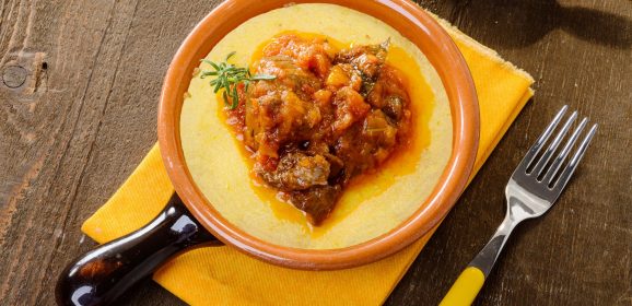 Polenta na panela de pressão